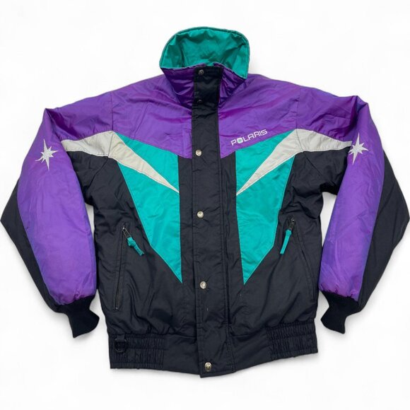 Polaris Vintage 1990's Snowmobile Ski Winter Jacket Men's Medium - Picture 2 of 7